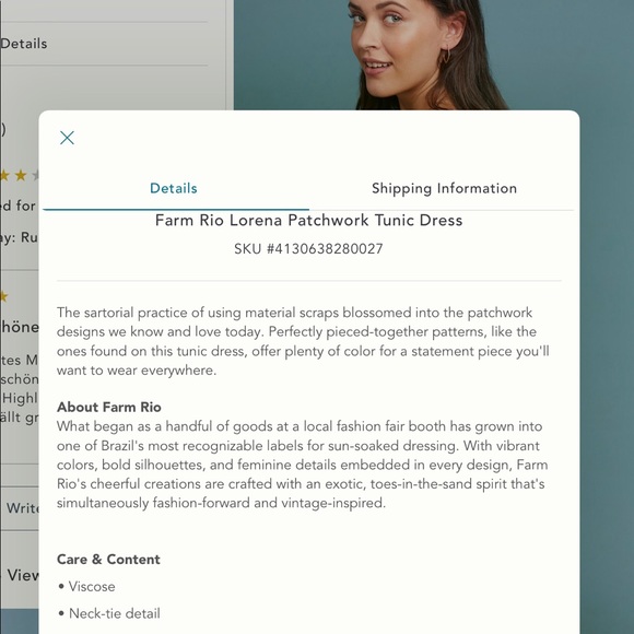 FARM Rio for Anthropologie Lorena patchwork tunic dress, size S - Picture 3 of 10